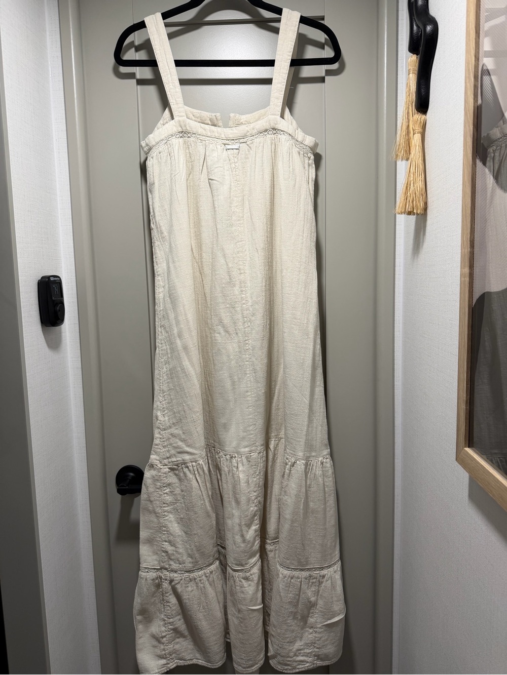 Billabong Cream Boho Tiered Maxi Dress - Picture 2 of 10